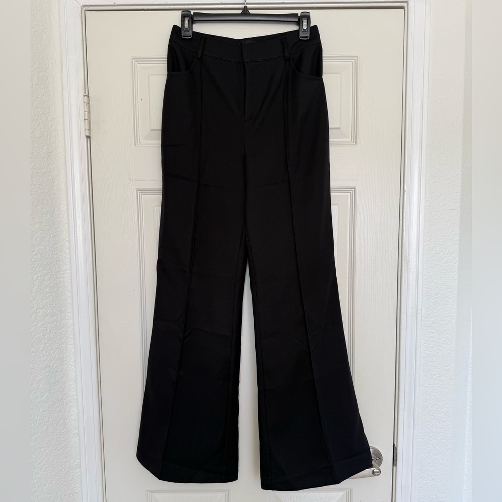 For Love And Lemons Shannon Flared Pant Trouser Black Medium Minimal Clean S - Picture 2 of 10